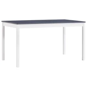 White and gray pine wood dining table 140x70x73 cm by vidaXL, Kitchen and dining tables - Ref: Foro24-283400, Price: 174,95 €...