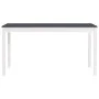 Mesa de comedor de madera de pino blanco y gris 140x70x73 cm de vidaXL, Mesas de cocina y de comedor - Ref: Foro24-283400, Pr...