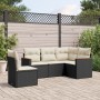 Set de muebles de jardín 5 pzas y cojines ratán sintético negro de , Conjuntos de jardín - Ref: Foro24-3225972, Precio: 303,7...