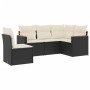Set de muebles de jardín 5 pzas y cojines ratán sintético negro de , Conjuntos de jardín - Ref: Foro24-3225972, Precio: 303,7...