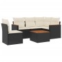 Set de sofás de jardín 6 piezas y cojines ratán sintético negro de , Conjuntos de jardín - Ref: Foro24-3225979, Precio: 342,6...