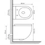 Spülrandloses Wand-WC aus schwarzer Keramik von vidaXL, Badezimmer - Ref: Foro24-145238, Preis: 230,15 €, Rabatt: %
