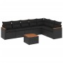 Set de sofás de jardín 8 piezas y cojines ratán sintético negro de , Conjuntos de jardín - Ref: Foro24-3226034, Precio: 494,6...