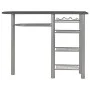 Mesa y taburetes de cocina con estantes de madera y acero negro de vidaXL, muebles para cocinas y comedores - Ref: Foro24-284...