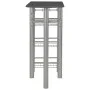 Mesa y taburetes de cocina con estantes de madera y acero negro de vidaXL, muebles para cocinas y comedores - Ref: Foro24-284...