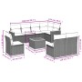 Set de sofás de jardín 8 piezas y cojines ratán sintético negro de , Conjuntos de jardín - Ref: Foro24-3226048, Precio: 535,7...