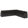 Set de sofás de jardín 8 piezas y cojines ratán sintético negro de , Conjuntos de jardín - Ref: Foro24-3226055, Precio: 552,9...