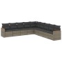 Set de muebles de jardín 9 pzas y cojines ratán sintético gris de , Conjuntos de jardín - Ref: Foro24-3226060, Precio: 509,81...