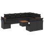 Set de sofás de jardín 11 pzas y cojines ratán sintético negro de , Conjuntos de jardín - Ref: Foro24-3226076, Precio: 660,90...