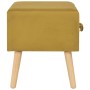 Mesita de noche color mostaza 40x35x40 cm terciopelo de vidaXL, Mesitas de noche - Ref: Foro24-247539, Precio: 54,01 €, Descu...