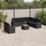 Set de sofás de jardín 10 pzas cojines ratán sintético negro de , Conjuntos de jardín - Ref: Foro24-3226104, Precio: 638,38 €...