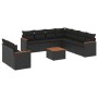 Set de sofás de jardín 10 pzas cojines ratán sintético negro de , Conjuntos de jardín - Ref: Foro24-3226104, Precio: 638,38 €...