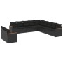 Set de sofás de jardín 11 pzas y cojines ratán sintético negro de , Conjuntos de jardín - Ref: Foro24-3226125, Precio: 691,14...