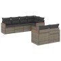 Set de sofás de jardín 7 piezas con cojines ratán PE gris de , Conjuntos de jardín - Ref: Foro24-3226144, Precio: 427,89 €, D...