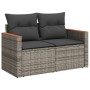 Set de sofás de jardín 7 piezas con cojines ratán PE gris de , Conjuntos de jardín - Ref: Foro24-3226144, Precio: 427,89 €, D...