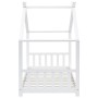 Estructura de cama infantil madera maciza pino blanco 90x200 cm de vidaXL, Cunas y camas para niños - Ref: Foro24-283369, Pre...
