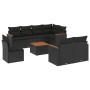 Set de sofás de jardín 8 piezas y cojines ratán sintético negro de , Conjuntos de jardín - Ref: Foro24-3226167, Precio: 577,0...