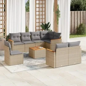 Garden sofa set with beige cushions mix 9 pieces PE rattan by , Garden sets - Ref: Foro24-3226171, Price: 561,45 €, Discount: %