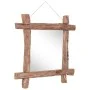 Espejo de troncos de madera maciza reciclada natural 70x70 cm de vidaXL, Espejos - Ref: Foro24-283934, Precio: 113,91 €, Desc...