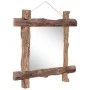 Espejo de troncos de madera maciza reciclada natural 70x70 cm de vidaXL, Espejos - Ref: Foro24-283934, Precio: 113,91 €, Desc...