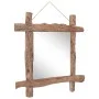 Espejo de troncos de madera maciza reciclada natural 70x70 cm de vidaXL, Espejos - Ref: Foro24-283934, Precio: 113,91 €, Desc...