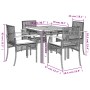 Set comedor de jardín 5 pzas con cojines ratán sintético beige en Conjuntos de jardín | Comprar online en Foru.es