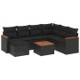 Set de sofás de jardín 8 piezas y cojines ratán sintético negro de , Conjuntos de jardín - Ref: Foro24-3226209, Precio: 476,9...