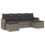 Set de muebles de jardín 6 pzas y cojines ratán sintético gris de , Conjuntos de jardín - Ref: Foro24-3226221, Precio: 311,31...