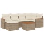 Set sofás de jardín 7 piezas y cojines ratán sintético beige de , Conjuntos de jardín - Ref: Foro24-3226184, Precio: 418,30 €...