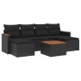 Set de comedor de jardín 7 pzas y cojines ratán sintético negro de , Conjuntos de jardín - Ref: Foro24-3226223, Precio: 377,5...