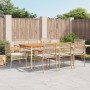 Set comedor de jardín 9 pzas con cojines ratán sintético beige en Conjuntos de jardín | Comprar online en Foru.es