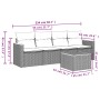 Set de muebles de jardín 5 pzas y cojines ratán sintético negro de , Conjuntos de jardín - Ref: Foro24-3225775, Precio: 295,1...