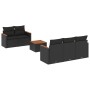 Set de sofás de jardín 6 piezas y cojines ratán sintético negro de , Conjuntos de jardín - Ref: Foro24-3225782, Precio: 387,0...