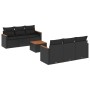 Set de comedor de jardín 7 pzas y cojines ratán sintético negro de , Conjuntos de jardín - Ref: Foro24-3225789, Precio: 438,4...