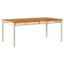 Set comedor de jardín 9 pzas con cojines ratán sintético beige en Conjuntos de jardín | Comprar online en Foru.es