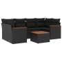 Set de comedor de jardín 7 pzas y cojines ratán sintético negro de , Conjuntos de jardín - Ref: Foro24-3225796, Precio: 438,6...