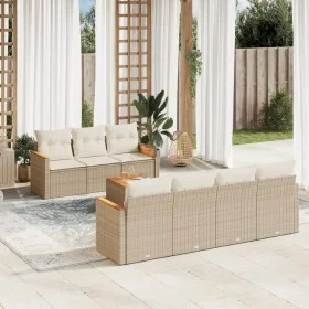 Juego de sofás de jardín con cojines beige 8 pzas ratán PE de , Conjuntos de jardín - Ref: Foro24-3225806, Precio: 536,16 €, ...