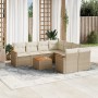 Set de sofás de jardín 9 pzas con cojines ratán sintético beige de , Conjuntos de jardín - Ref: Foro24-3225827, Precio: 562,0...