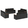 Set de sofás de jardín 12 piezas cojines ratán sintético negro de , Conjuntos de jardín - Ref: Foro24-3225831, Precio: 859,32...
