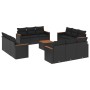 Set de sofás de jardín y cojines 13 pzas ratán sintético negro de , Conjuntos de jardín - Ref: Foro24-3225838, Precio: 898,39...