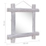 Espejo de troncos de madera maciza reciclada blanca 70x70 cm de vidaXL, Espejos - Ref: Foro24-283932, Precio: 78,70 €, Descue...