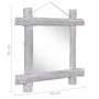 Espejo de troncos de madera maciza reciclada blanca 70x70 cm de vidaXL, Espejos - Ref: Foro24-283932, Precio: 78,23 €, Descue...