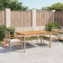 Set de comedor jardín con cojines 4 pzas ratán sintético beige en Conjuntos de jardín | Comprar online en Foru.es