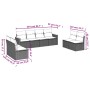 Set de sofás de jardín 8 pzas y cojines ratán sintético gris de , Conjuntos de jardín - Ref: Foro24-3225892, Precio: 433,94 €...