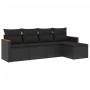 Set de muebles de jardín 5 pzas y cojines ratán sintético negro de , Conjuntos de jardín - Ref: Foro24-3225915, Precio: 295,2...
