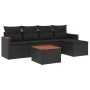 Set de sofás de jardín 6 piezas y cojines ratán sintético negro de , Conjuntos de jardín - Ref: Foro24-3225922, Precio: 336,1...
