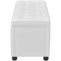 Otomana de almacenamiento de cuero artificial blanco en Bancos para recibidores y almacenamiento | Comprar online en Foru.es