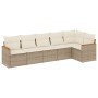 Juego de sofás jardín con cojines 6 pzas ratán sintético beige de , Conjuntos de jardín - Ref: Foro24-3225988, Precio: 384,09...
