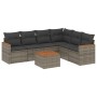 Set de sofás de jardín 7 piezas con cojines ratán PE gris de , Conjuntos de jardín - Ref: Foro24-3226011, Precio: 393,17 €, D...