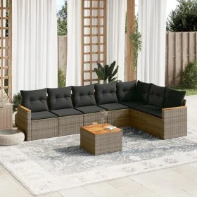 Set de sofás de jardín 8 pzas y cojines ratán sintético gris de , Conjuntos de jardín - Ref: Foro24-3226039, Precio: 455,55 €...
